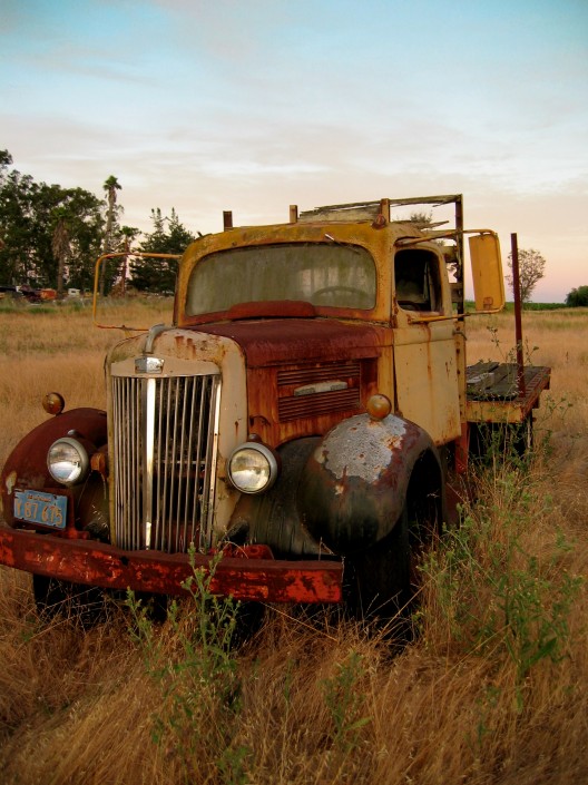 Truck in Field Napa